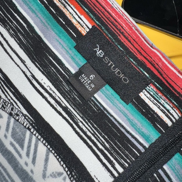 AB Studio Multicolor striped sleeveless dress size 6 - Picture 4 of 10